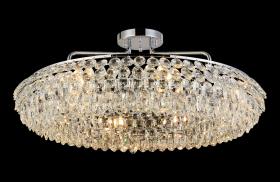 IL32932CH  Coniston 80cm Semi Flush Ring Ceiling, 8 Light E14, Polished Chrome/Crystal Item Weight: 20kg